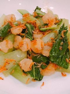 海老とチンゲン菜の、にんにく青菜炒め!-レシピのメイン写真
