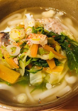 鯖缶うどん-レシピのメイン写真