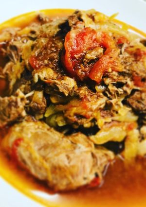 豚頰肉 豚肉 トマト煮込み 簡単 QC-レシピのメイン写真