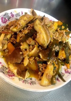 かぼちゃと椎茸の煮物-レシピのメイン写真