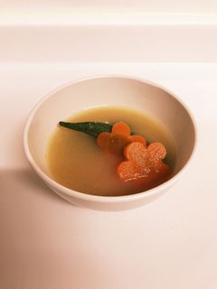❁おくらと人参のお味噌汁❁-レシピのメイン写真
