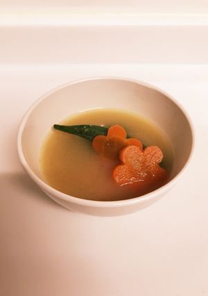❁おくらと人参のお味噌汁❁-レシピのメイン写真