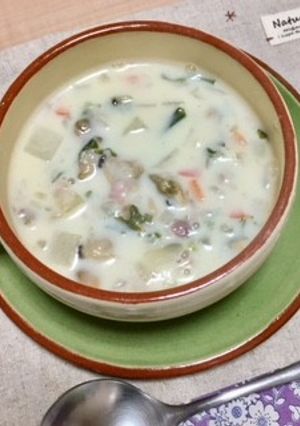 あさり水煮缶でクラムチャウダー-レシピのメイン写真