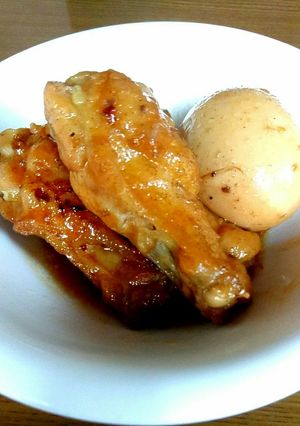 味ポンで簡単に作る手羽元と卵煮-レシピのメイン写真