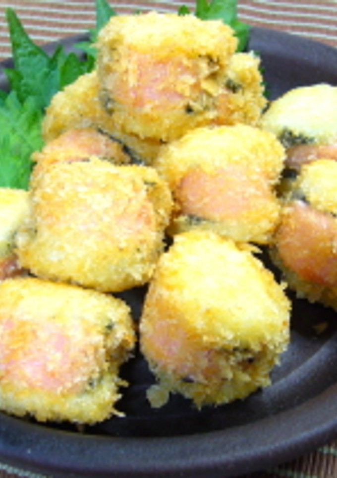 ソーセージの帆立サンド磯辺揚げ-レシピのメイン写真