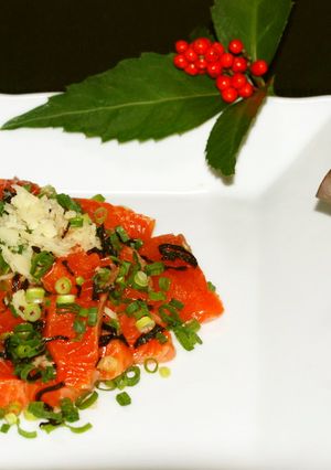 サーモンと薬味の加減しょうゆ和え♪-レシピのメイン写真