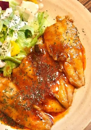 簡単ビストロ♪鯵の生姜焼き風ムニエル-レシピのメイン写真