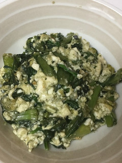 材料3つ!春菊と豆腐炒め☆すぐ完成-レシピのメイン写真