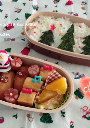 クリスマスツリー簡単小学生弁当-レシピのメイン写真