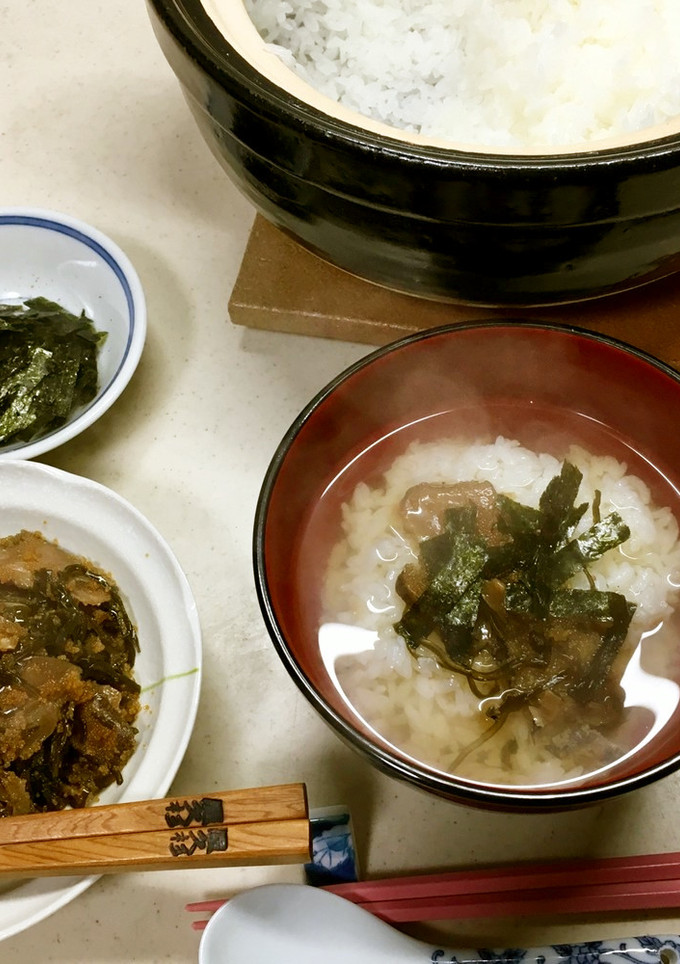 出し茶漬け、あわびの松前漬けのせて-レシピのメイン写真