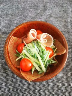 水菜ときゅうりのサラダ-レシピのメイン写真