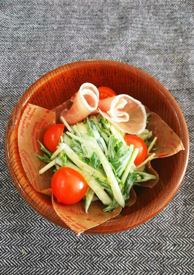 水菜ときゅうりのサラダ-レシピのメイン写真
