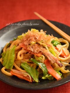 簡単!酒粕入り焼うどん-レシピのメイン写真