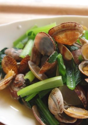 あさりと小松菜の炒め物-レシピのメイン写真
