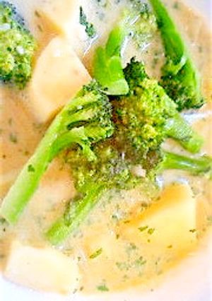ブロッコリーとじゃがいもの豆乳スープ-レシピのメイン写真