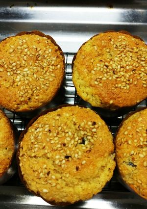 胡麻と甘納豆のマフィン-レシピのメイン写真