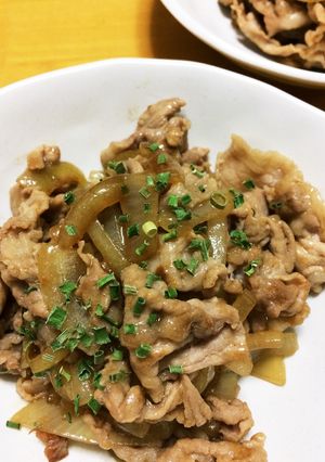 豚こま肉＆玉葱のオイスターソース炒め♬-レシピのメイン写真