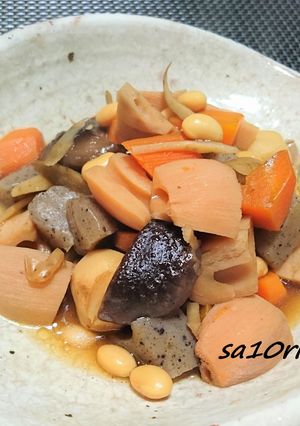 圧力鍋で時短味染み！根菜たっぷり筑前煮！-レシピのメイン写真