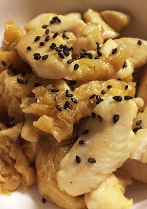 ご飯が進む！鶏胸肉と油揚げの甘みそ炒め♡-レシピのメイン写真