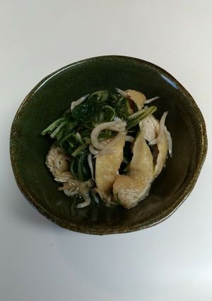 水菜、うすあげ、しらすの煮物-レシピのメイン写真