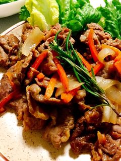 焼肉のタレでラム肉炒め-レシピのメイン写真