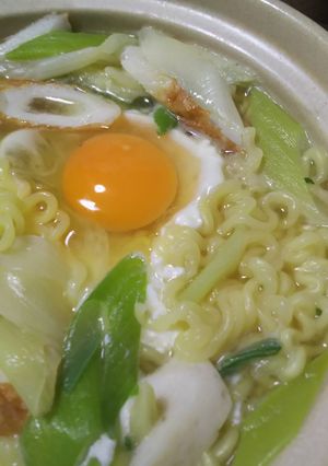 サリ麺で鍋焼きらーめん-レシピのメイン写真