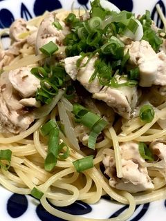 簡単!梅干しとささみ♡和風パスタ-レシピのメイン写真