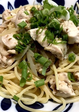簡単!梅干しとささみ♡和風パスタ-レシピのメイン写真
