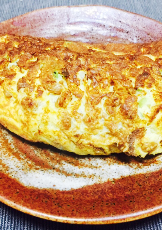 簡単！ふわふわ納豆オムレツ♪-レシピのメイン写真