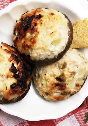 どんこ椎茸の鶏団子詰めグリル-レシピのメイン写真