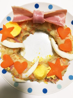 ポテトサラダのクリスマスリース-レシピのメイン写真