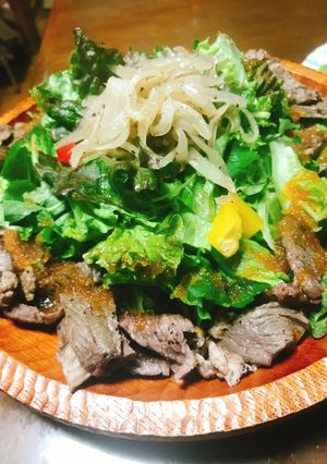 牛ステーキのおろしポン酢サラダ♩-レシピのメイン写真