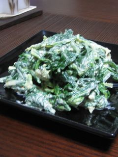 たまりません!春菊の味噌マヨあえ!-レシピのメイン写真