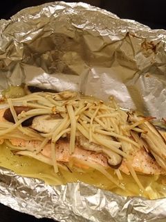 鮭とキノコのホイル焼き-レシピのメイン写真