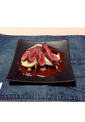 簡単な付け合わせのステーキ-レシピのメイン写真