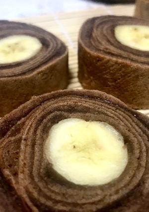 チョコバナナバウムクーヘン！-レシピのメイン写真