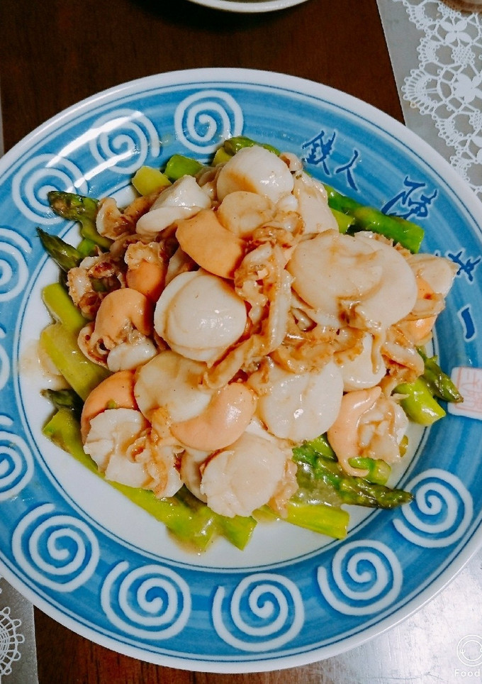 簡単中華～ホタテとアスパラの塩炒め-レシピのメイン写真