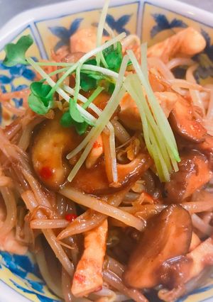 もやしと鶏肉の甘辛味噌炒め-レシピのメイン写真