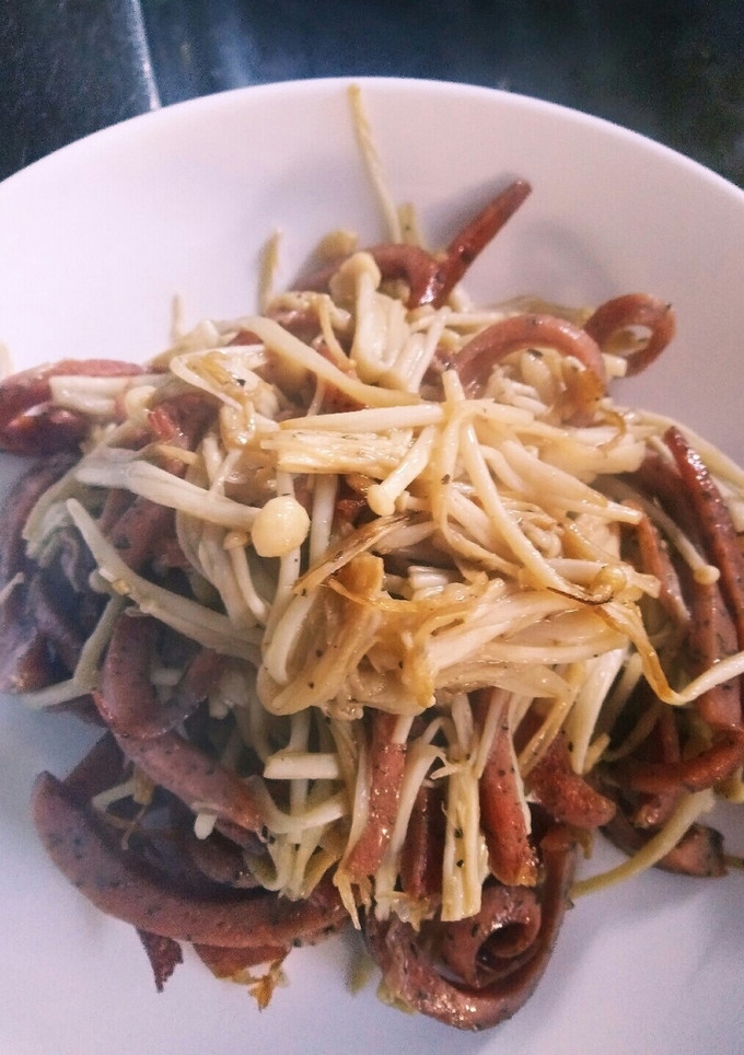 ゴマの風味・ウインナーとエノキ炒め-レシピのメイン写真