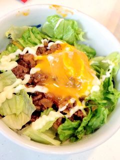 タコライス風 ひき肉丼!-レシピのメイン写真