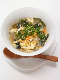 簡単に春雨卵スープ-レシピのメイン写真