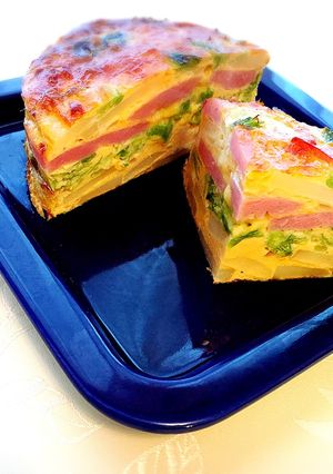 キャベツとソーセージのスペインオムレツ-レシピのメイン写真