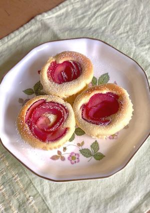 薔薇りんご の スフレチーズケーキ-レシピのメイン写真