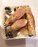 お弁当にも！残った餃子の皮でウィンナー巻