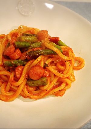 ♡もちもち♡冷凍うどんで絶品ナポリタン♡-レシピのメイン写真