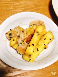 さつまいもの豚肉炒め-レシピのメイン写真