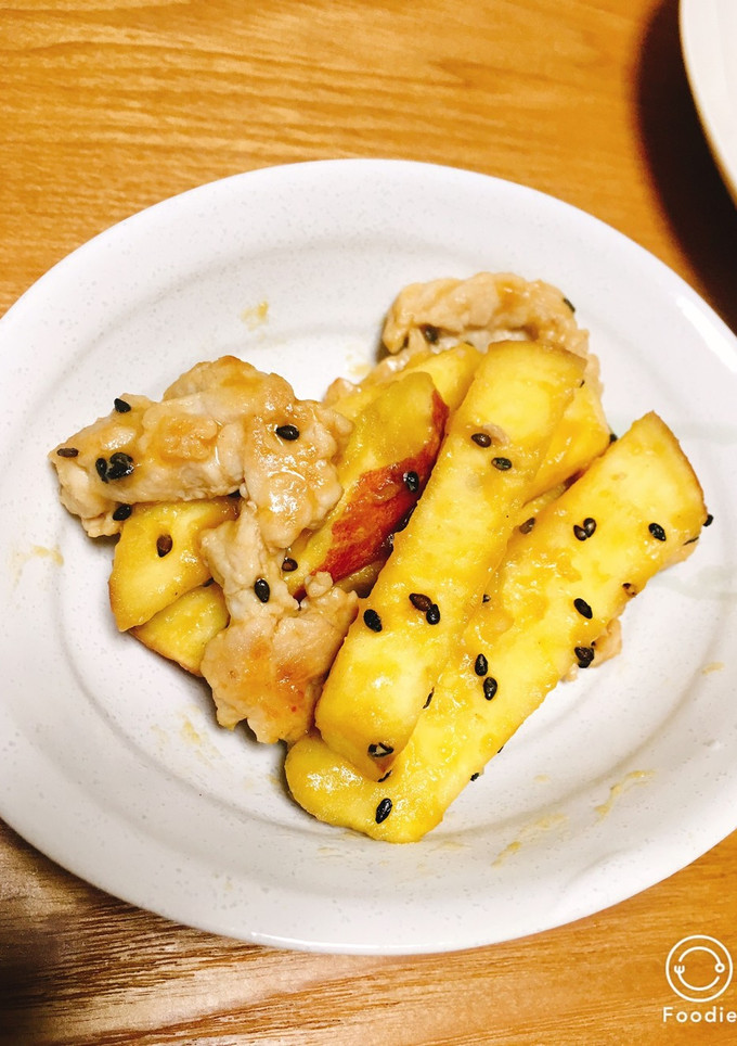 さつまいもの豚肉炒め-レシピのメイン写真