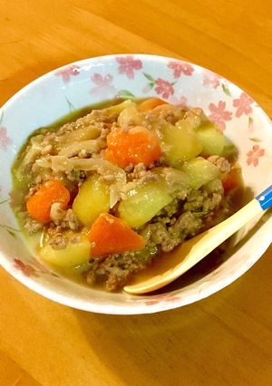 そぼろ肉じゃが⭐チーズ絡めてガツン系!!-レシピのメイン写真