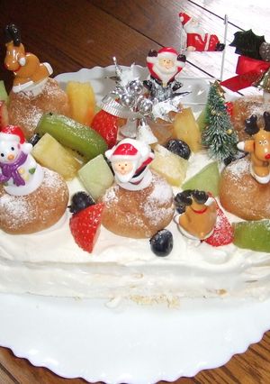 シフォン生地で豪華ケーキを！フワフワだよ-レシピのメイン写真