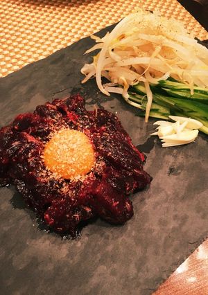 クジラのユッケ★マグロやタイや馬肉でも-レシピのメイン写真
